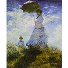 The Walk, Woman with a Parasol Painting Reproduction