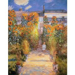 Monet’s Garden at Vétheuil Painting Reproduction