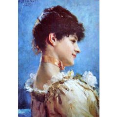Brunette Painting Reproduction