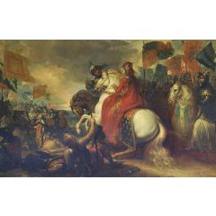 Queen Philippa at the Battle of Neville’s Cross Painting Reproduction