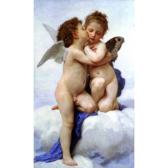 Cupid and Psyche as Children Painting Reproduction