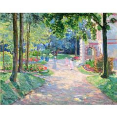 Women and Children in the Parc de Dammartin Painting Reproduction