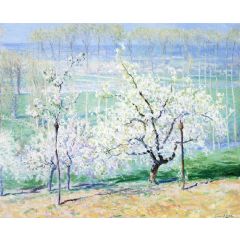 Springtime in Normandy Painting Reproduction