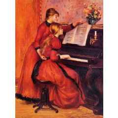 The Piano Lesson Painting Reproduction