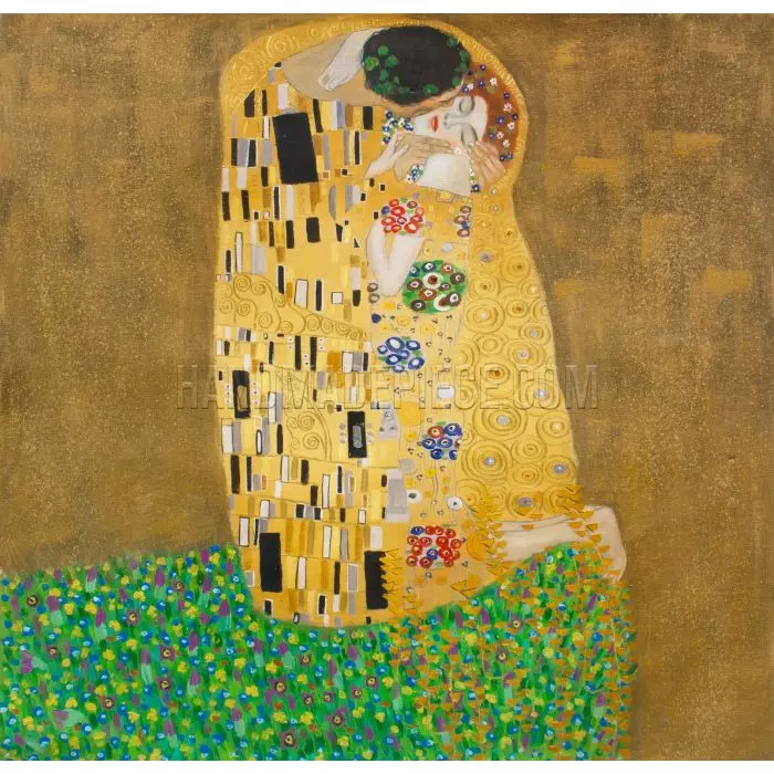 The Kiss Painting by Gustav Klimt Reproduction - Replica Oil 