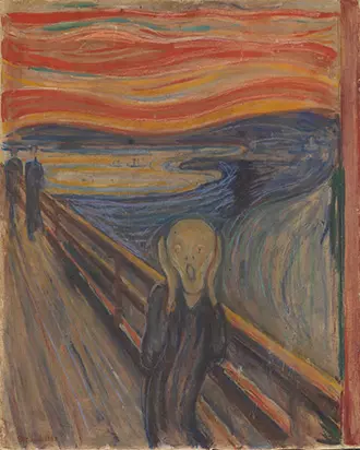 Famous Painting: The Scream, also known as Skriket, The Scream in Norwegian